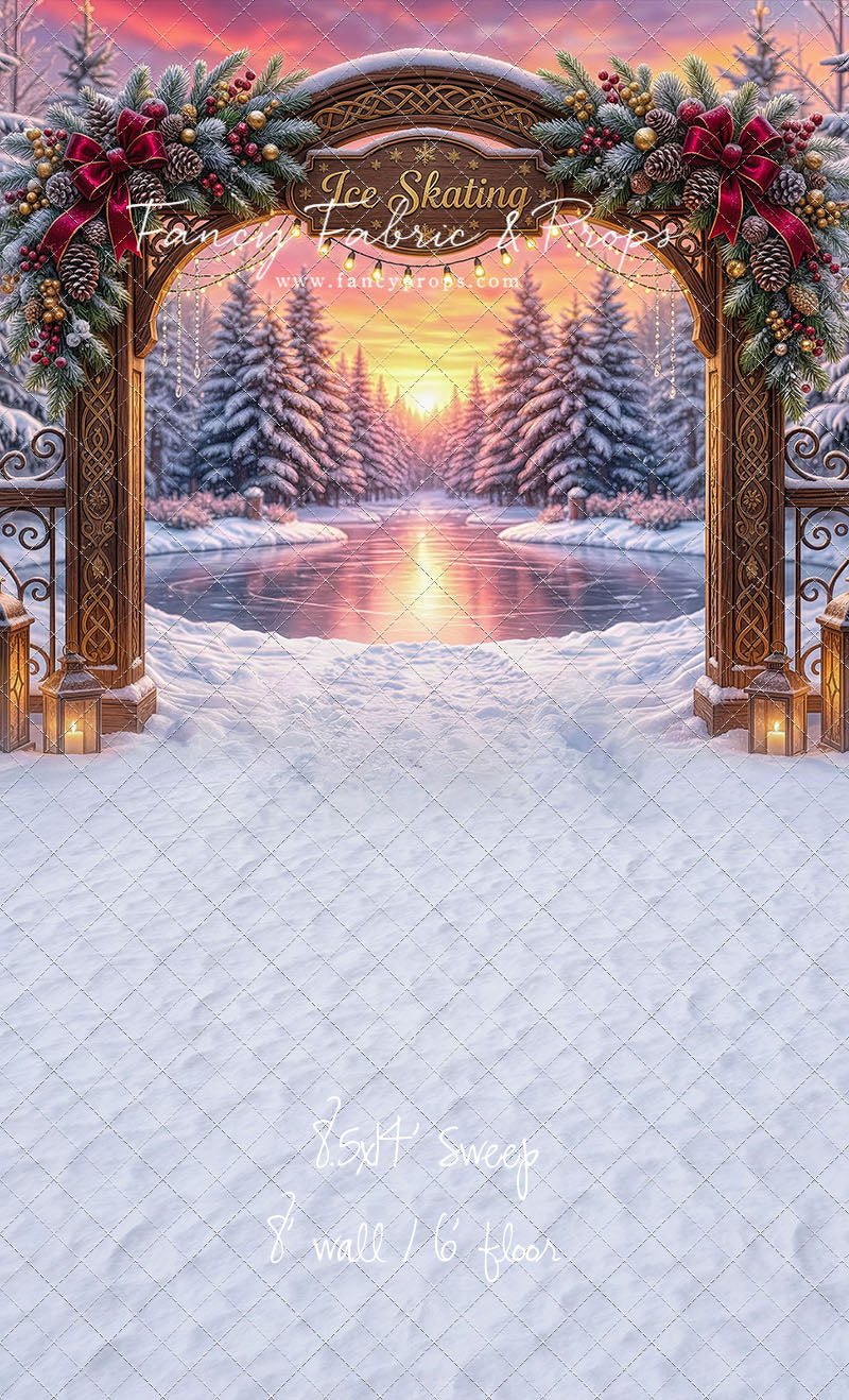 Winter Sunset Skating - With Sweep Option