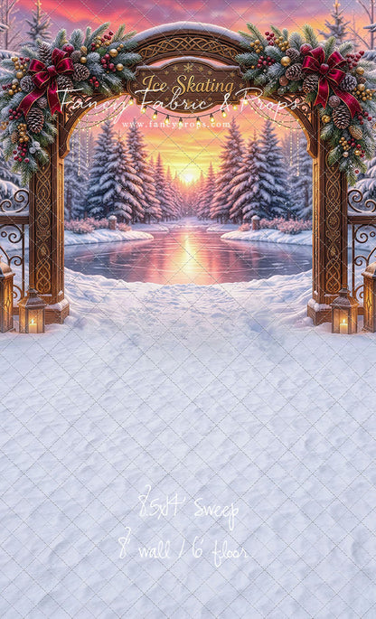 Winter Sunset Skating - With Sweep Option