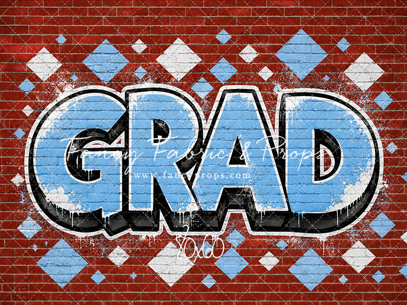 Baby Blue & White Grad - With Sweep Option