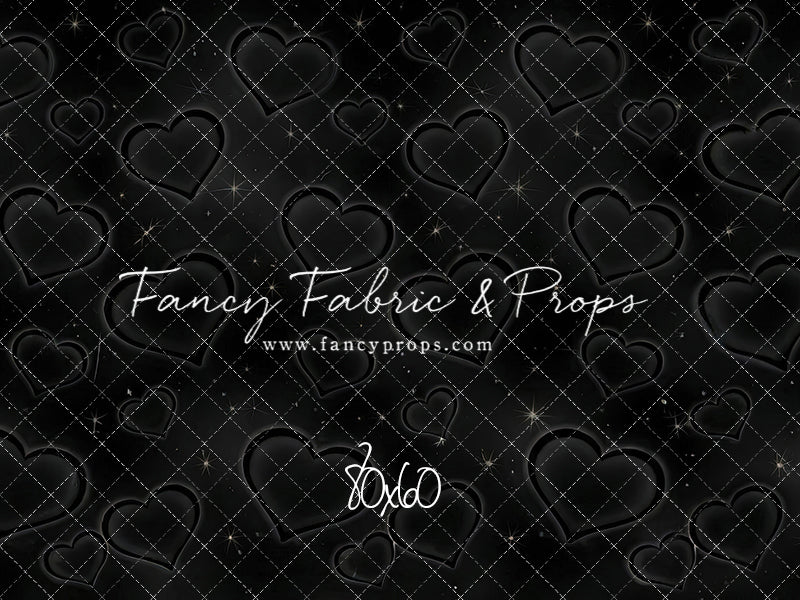 Black Puffy Hearts - With Sweep Option