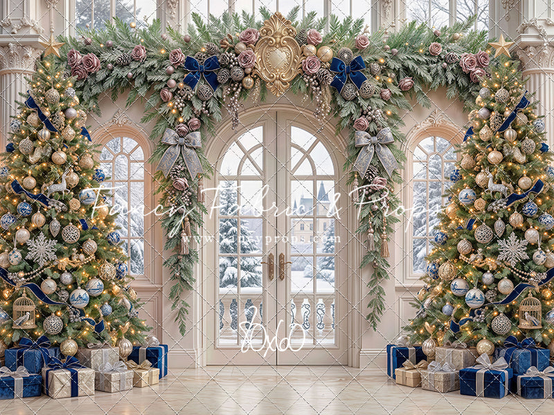 Blue Christmas Foyer - with Sweep Option