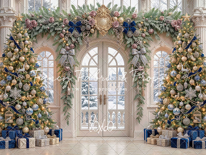 Blue Christmas Foyer - with Sweep Option