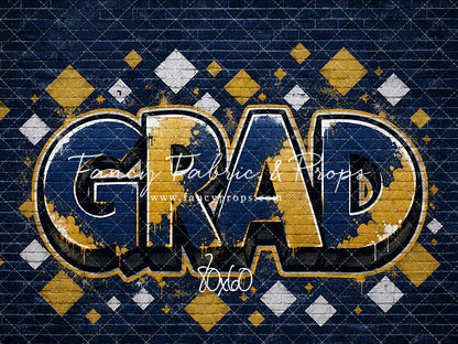 Blue & Gold Grad - With Sweep Option
