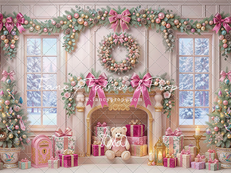 Blush Holiday Hearth - with Sweep Option