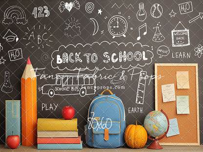 Chalkboard Classroom - With Sweep Option