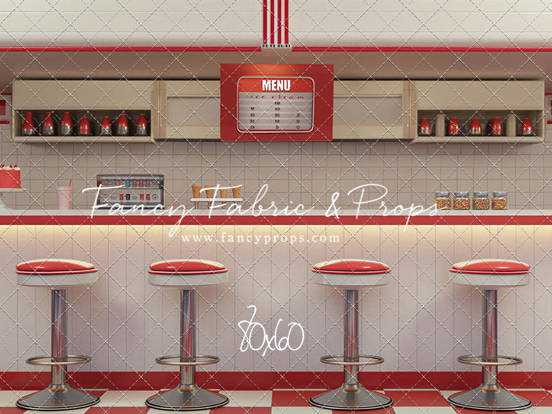 Cherry Cream Diner - With Sweep Option