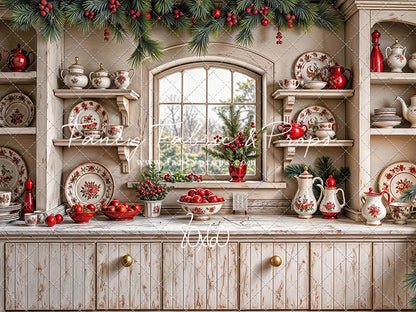 Christmas China Cabinet - With Sweep Option