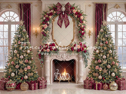 Christmas Rose Parlor - with Sweep Option