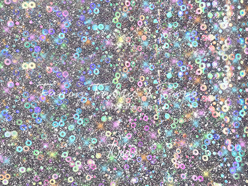 Cosmic Celebration - With Solid Beige Gray Floor Sweep Option