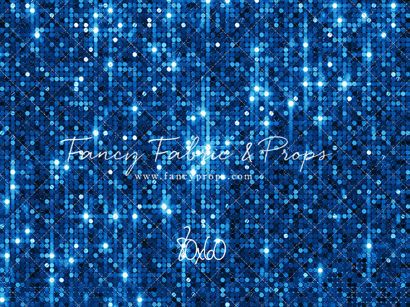 Electric Blue Glitz - With Solid Floor Sweep Option