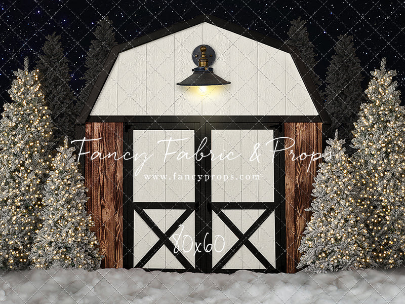 Modern Christmas Barn - With Light