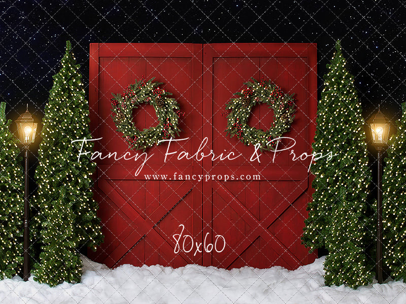 Fancy Red Barn Doors