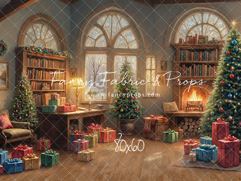 Festive Fireside Study - with Sweep Option