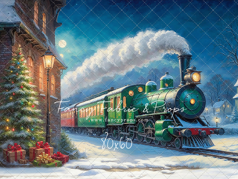 Festive Locomotive - Train on Right Option - With Sweep Option
