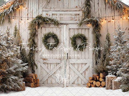 Frosted Evergreen Barn - with Sweep Option