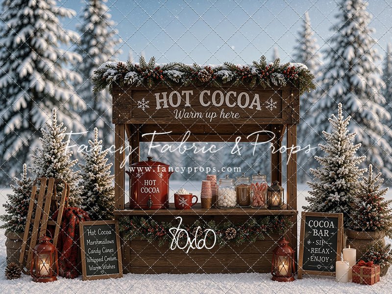 Frosted Forest Cocoa Cart - With Sweep Option