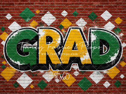 Gold & Green Grad - With Sweep Option