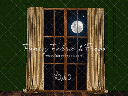 Gold & Green Wood Window