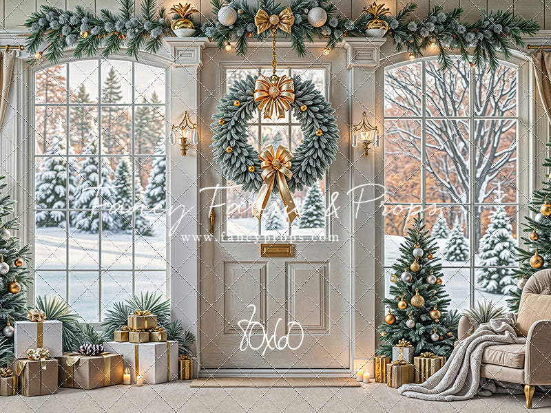 Golden Noel Entryway - with Sweep Option