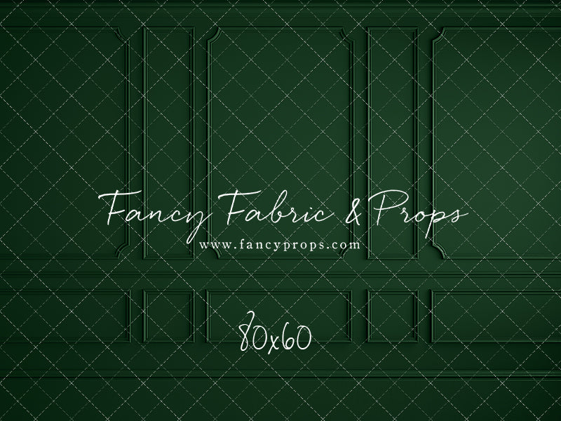 Holly Jolly Green Wainscoting Wall