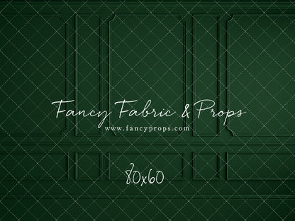 Holly Jolly Green Wainscoting Wall