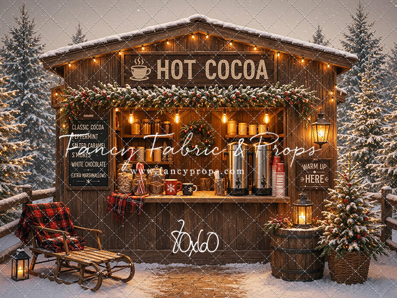 Hot Cocoa Holiday Hut - With Sweep Option