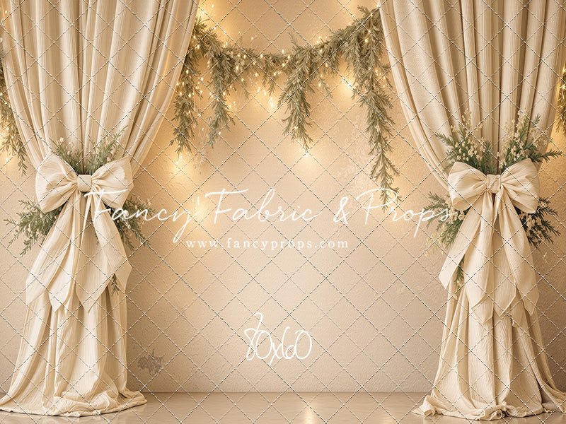 Ivory Christmas Curtain Call - With Sweep Option