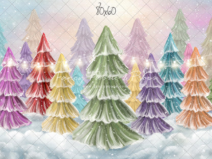 Magical Winter Rainbow Trees