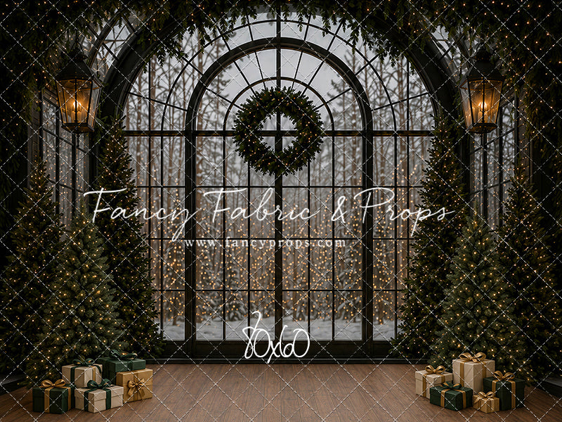 Moody Holiday Window View - with Sweep Option