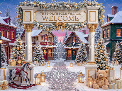 North Pole Village Welcome - with Sweep Option