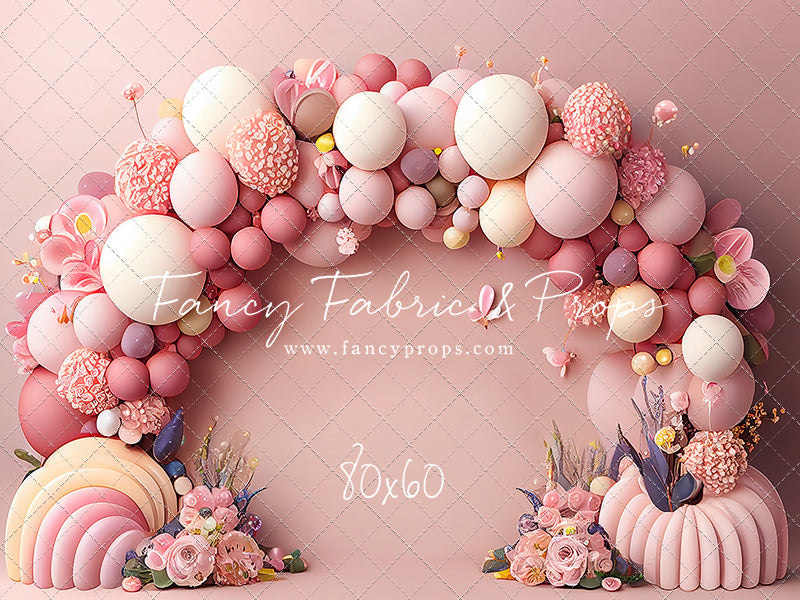 Pink Pumpkin Cascade - Balloon Arch
