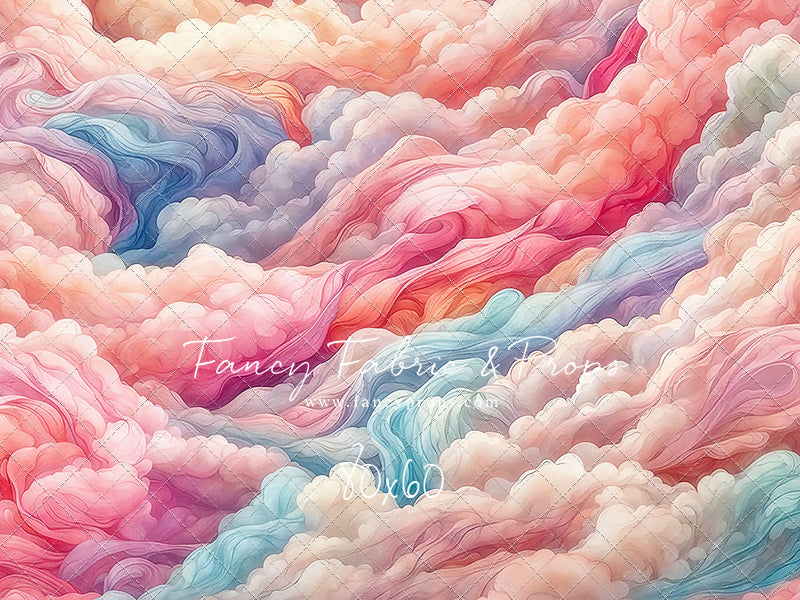 Pink Rainbow Cascading Clouds