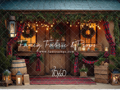 Plaid Cabin Porch - With Sweep Option