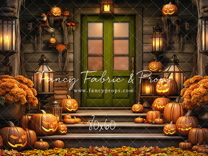 Pumpkin Porch - Green Door - With Sweep Option