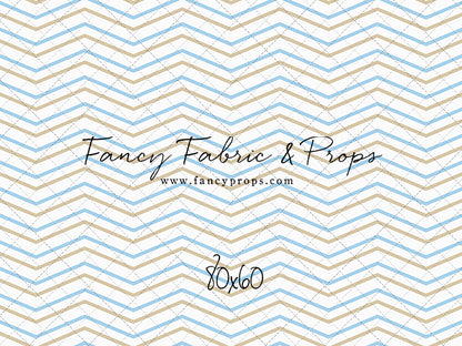 Simple Blue & Tan Chevron