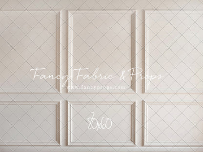 Simple Ivory Panel Wall - With Light Pine Floor Sweep Option