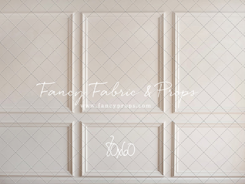 Simple Ivory Panel Wall - With Winter's Grace Floor Sweep Option