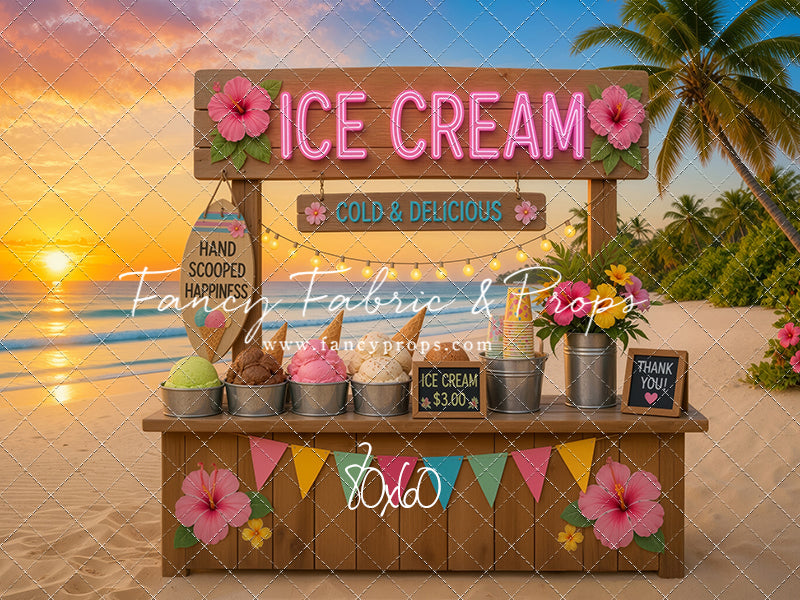 Sunset Ice Cream Stand - With Sweep Option