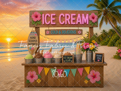 Sunset Ice Cream Stand - With Sweep Option