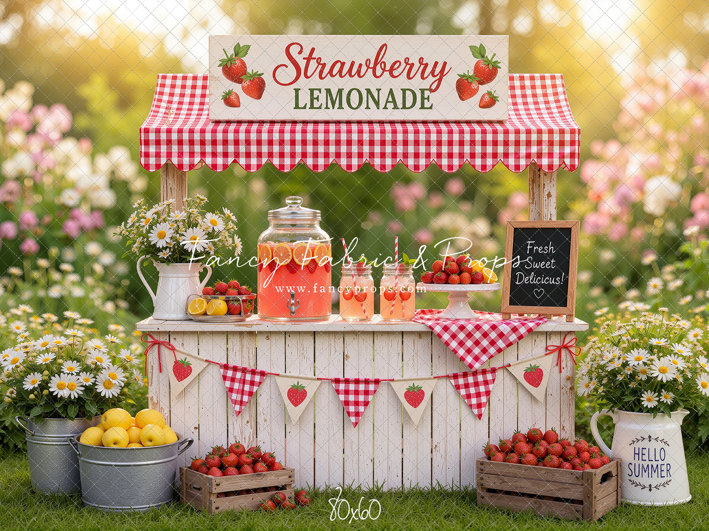 Sweet Strawberry Sips - With Sweep Option