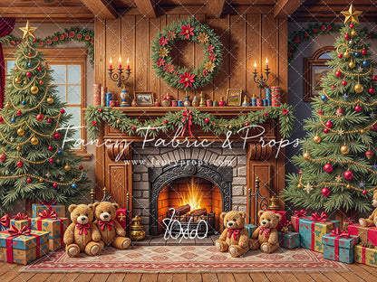 Teddy's Fireside Christmas - with Sweep Option