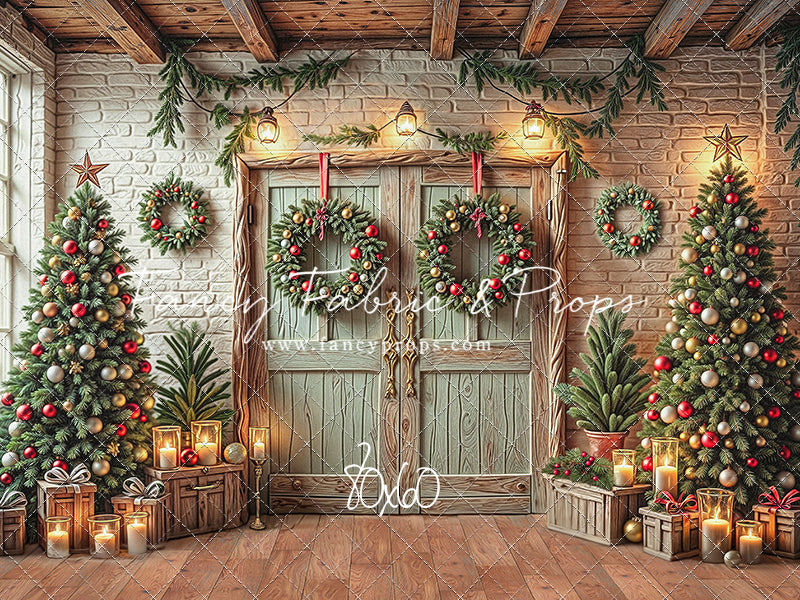 The Christmas Cabin Porch - with Sweep Option