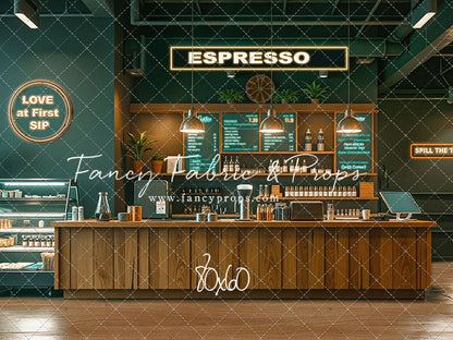 The Coffee Spot - Wood Floor Version - With Sweep Option