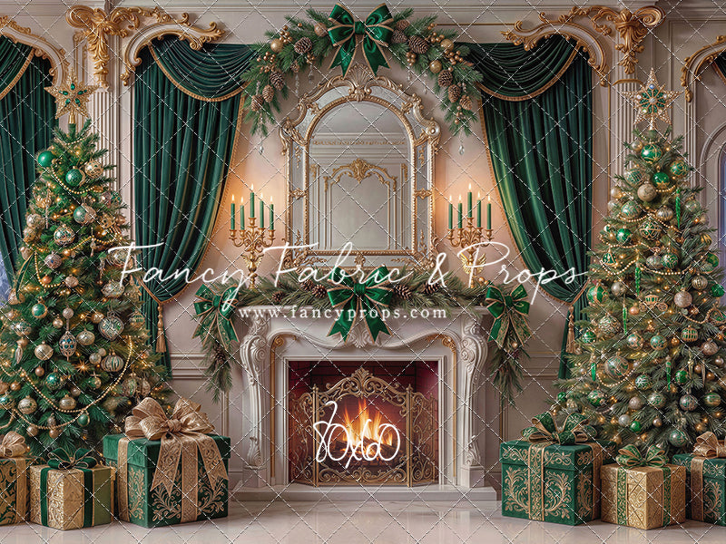 The Emerald Christmas Hearth  - with Sweep Option