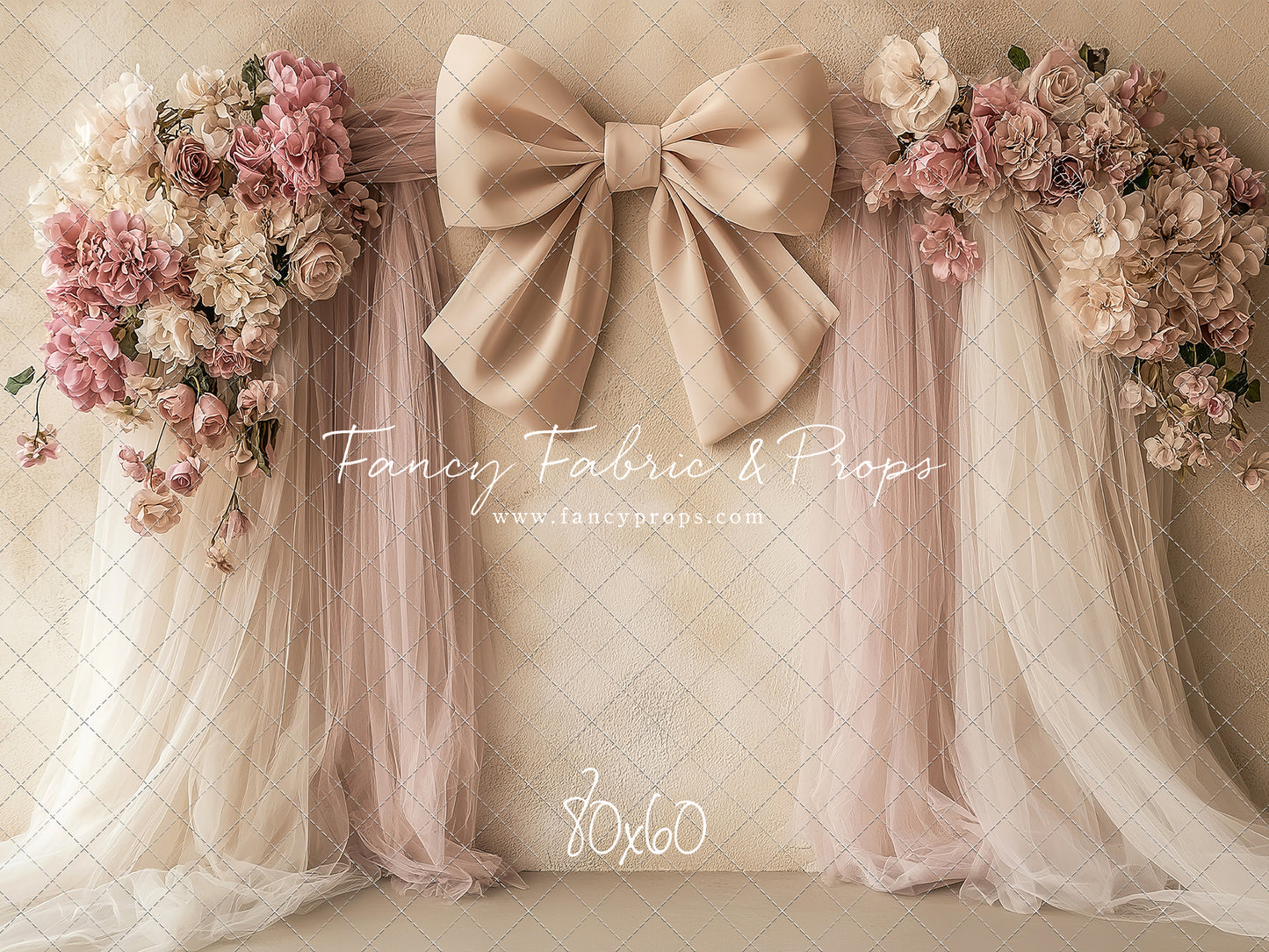 Velvet Blossom Bow Arch - With Sweep Option