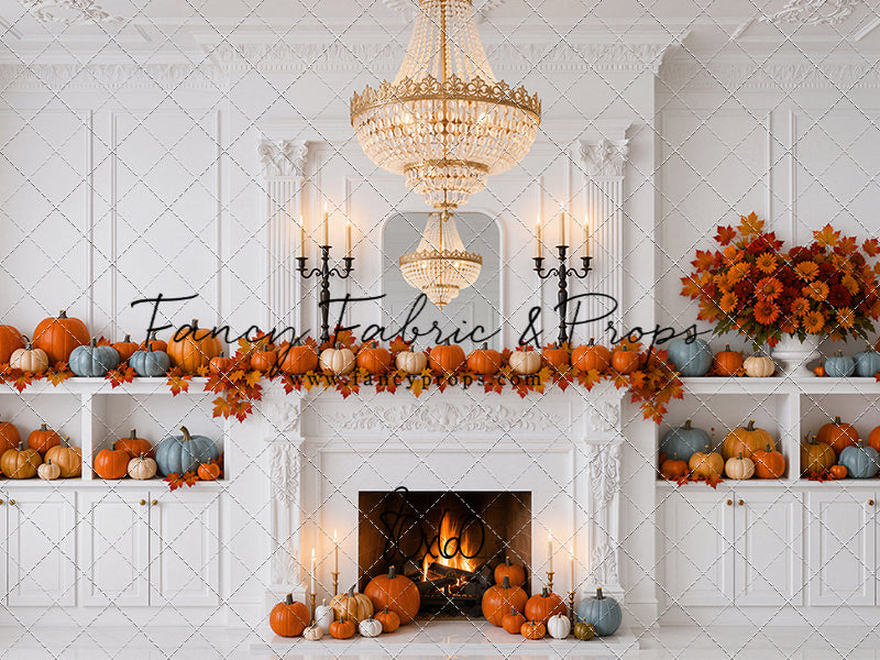 White Autumn Fireplace - With Sweep Option