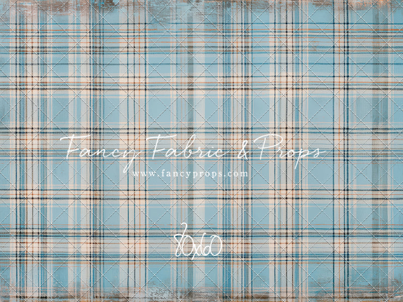 Winter Sky Gingham - With Sweep Option