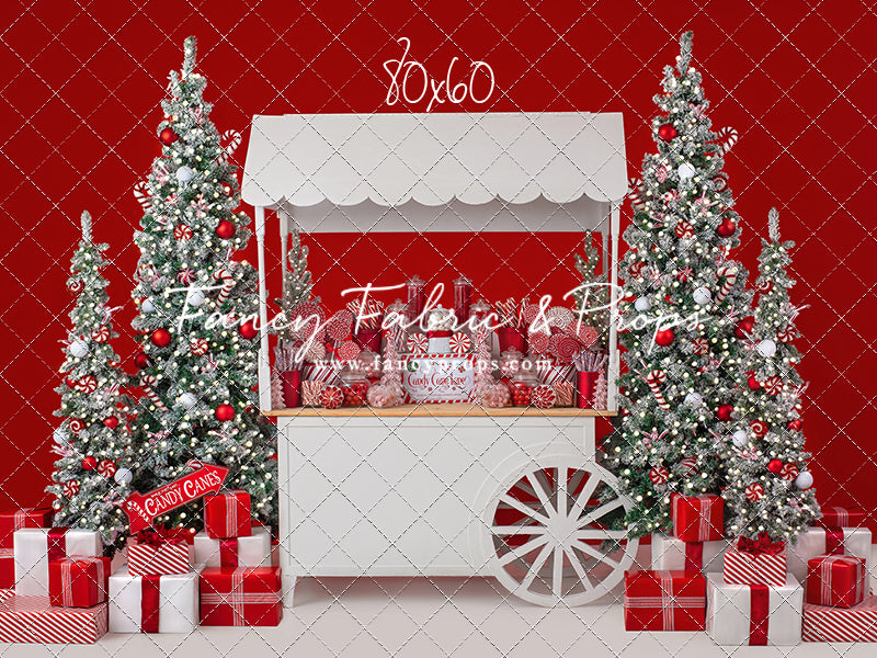 Candy Cane Sweets Cart