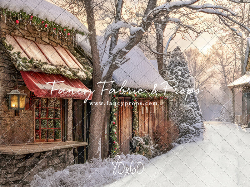 Country Christmas Store Street - with Sweep Option