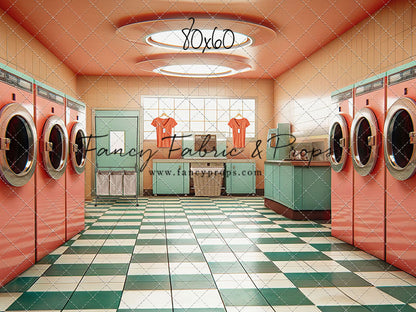 Laundry Day - Coral With Double Washers- With Sweep Option
